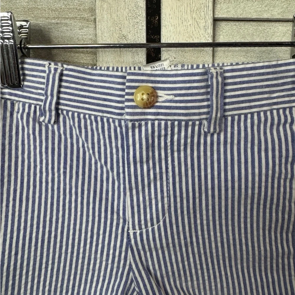 Ralph Lauren Navy and White Striped Shorts 18 Months Seersucker Classic NWT
